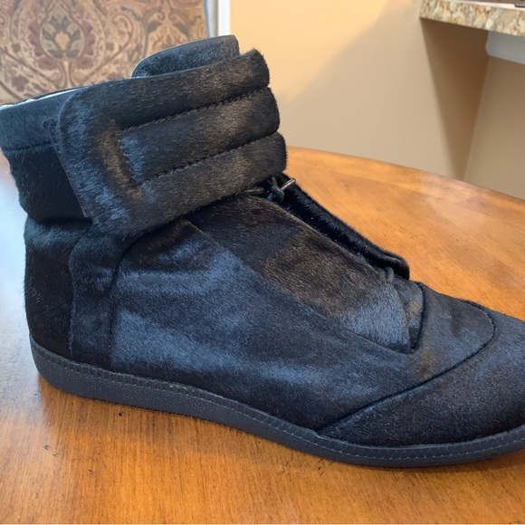 Men’s Maison Martin Margiela Future High Top Calf Fur Sneakers - Picture 11 of 11